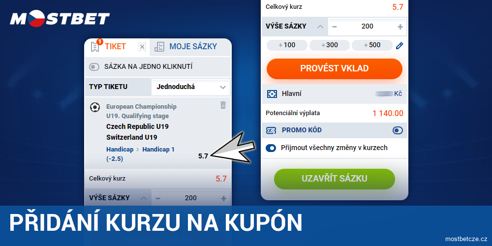 Vybrat kurzy na Mostbet Česká republika